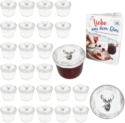 Set van 25 bekers 230 ml To 82 Alois Hirsch deksel incl. receptenboekje