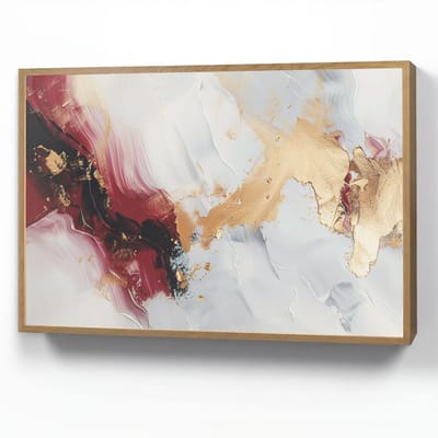 Wandlamp 90x60 cm - Oplaadbaar - Rood - Abstract - Goud - Modern - Wandlampen binnen woonkamer - Slaapkamer lamp - Decoratieve nachtlamp - Vloerlamp draadloos