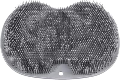 Voetschrobber voor optimale voetverzorging, antislip douchemat met zuignappen, 25 x 30 cm, verbetert bloedsomloop en verlicht vermoeide voeten