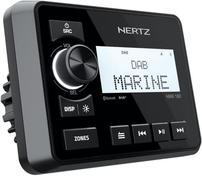 Marine Stereo HMR 18 D - DAB+/FM/USB/BT 4x50 Watt 2 Zones