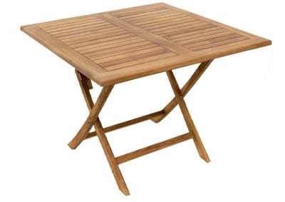 Vtw Living - Teakhouten Klaptafel voor buiten Rond - Bartafel van Hout - 100 x 100 x 76 cm - Inklapbaar