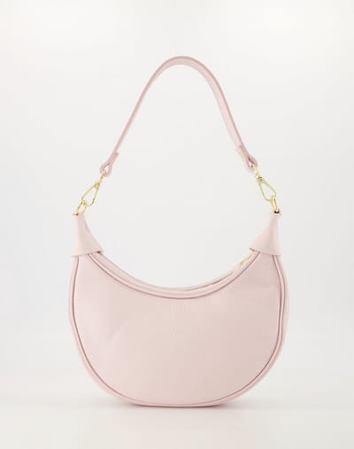 Teatro handtas - Kyra - Classic Grain - Licht Roze - Leer - Goudkleurig