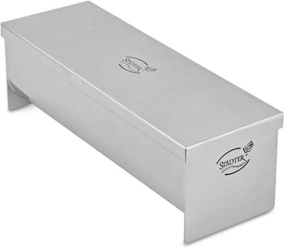 Taartvorm met deksel - Patévorm RVS - Hartige taart maken - Roestvrij staal - 23 cm lang - Zilver