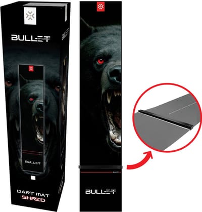 Bullet Carpet Shred - Dartmat inclusief Dart Oche - 300 x 60 cm - Dart Mat - Dartmatten