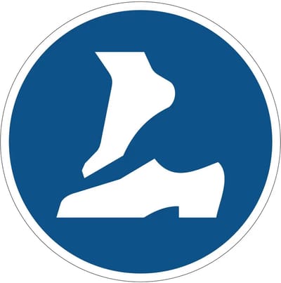 Schoenen uit verplicht bord | gecoat dibond materiaal | 15 cm