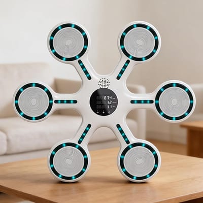 Slimme Boksmachine - Wandmontage Doel - Fitness & Stress - Muziek & Licht - Diameter 59cm