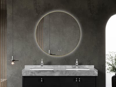 Mawialux LED Badkamerspiegel - Linde - 100cm - goud