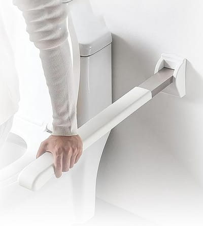 Wandbeugels Opvouwbaar - Toiletbeugel Badkamerbeugel - Veiliger Gebruik Toilet - Ruimtebesparend 90° Klapbaar - 2 stuks - Zilver