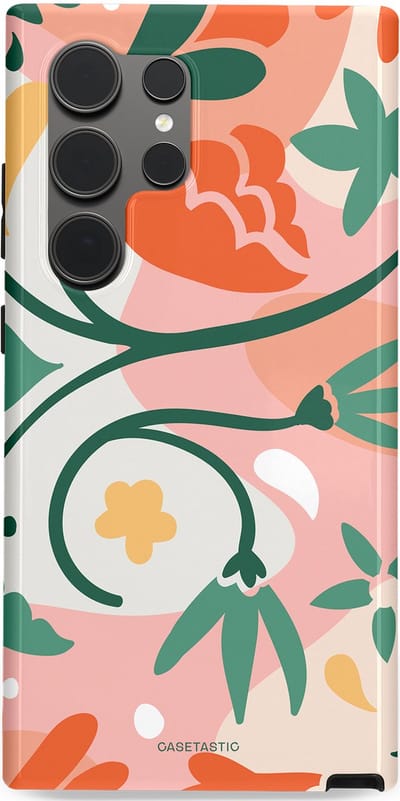 Casetastic Hoesje Geschikt voor Samsung S24 Ultra - Stijlvolle Beschermende Duo-layer Case - Bloesem Pastels