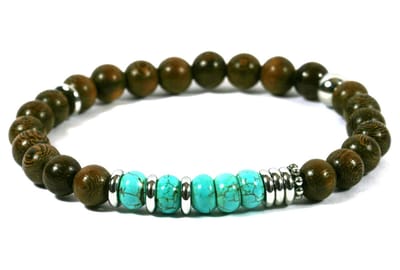 IbizaMen - Robles hout 8mm - turkoois schijven - 20cm