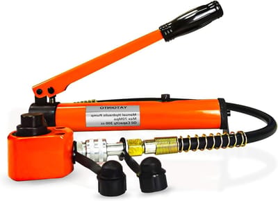 Hydraulische Krik - Mini Hefcilinder - Zwaar Tillen - Laag Profiel Ontwerp - 10 Ton Capaciteit - Oranje-rood