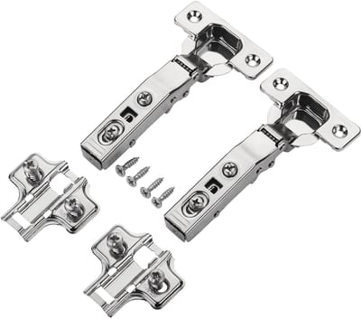 2x SOTECH-scharnier, roestvrij staal 304, T45 Softclose, hoekbevestiging 100°, klikmontage (incl. kruisplaat en schroeven)