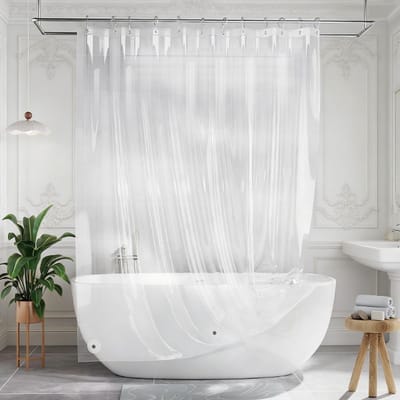Douchegordijn Voering - Badkamer Gordijn - Waterdicht Houden - Antischimmel Behandeld - 180 x 180 cm - Transparant