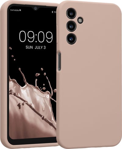 kwmobile telefoonhoesje geschikt voor Samsung Galaxy A14 5G - TPU backcover met siliconen coating - Smartphone case in mat oudroze