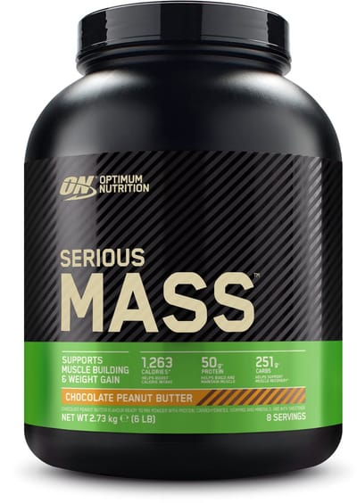 Optimum Nutrition Serious Mass - Chocolate Peanut Butter - Mass Gainer - Weight Gainer - 2727 gram (8 servings)