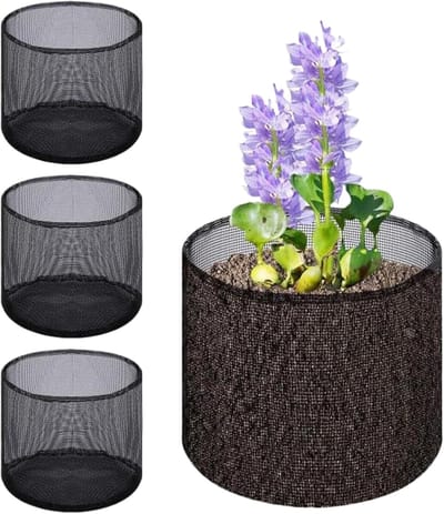 Plantenmanden Vijver - Watertuinmand Set - Wortelgroei Bevorderen - Ademend Herbruikbaar PVC - 18 x 18 cm - Meerkleurig