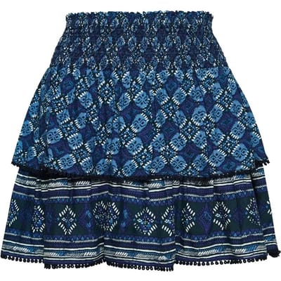Superdry Vintage Tiered Mini Rok Blauw XL Vrouw