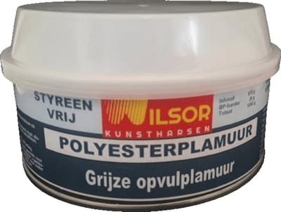 Wilsor Polyesterplamuur Grijze Opvulplamuur -styreen vrij- 500g.