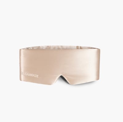 luxe gouden zijden slaapmasker - 23 momme - verstelbaar - 100% lichtblokkerend - beter slapen - gouden kleur