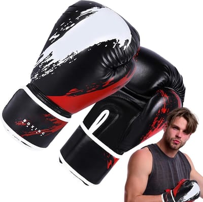 Bokshandschoenen - Sparringshandschoenen MMA - Vechtsport Training - Ergonomisch Ontwerp - Volwassen Maat - Zwart