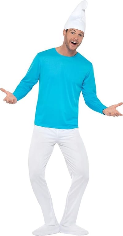 FUNIDELIA Smurfen kostuum voor mannen - Smurfen Verkleedkleding - Maat: XL - Blauw