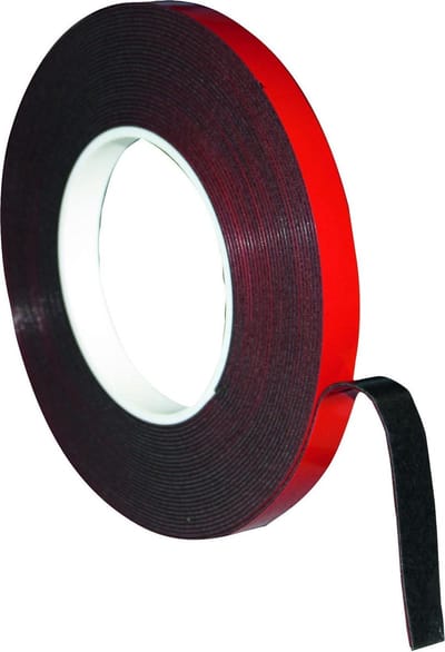 Makra Action Tape 6mm x 10 meter - krachtige dubbelzijdige tape - Grijs/Zwart