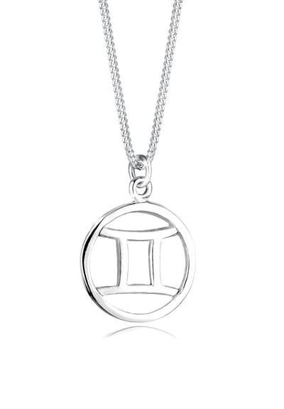 Elli - Halsketting - dames dierenriem hanger tweeling symbool filigraan in 925 sterling zilver - Dames