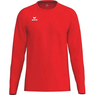 Erima Intro Voetbalshirt Lange Mouw Kinderen - Rood | Maat: 116
