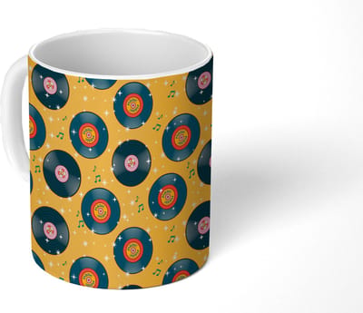 Mok - Koffiemok - Retro - Disco - Muziek - 70s - Multi - Mokken - 350 ML - Beker - Koffiemokken - Theemok