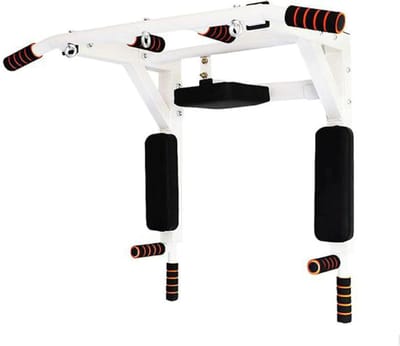 Wandgemonteerde Optrekstang - Dipstation Krachtstation - Full Body Training - Meerdere Greepposities - 440 LBS Gewichtscapaciteit - Zwart