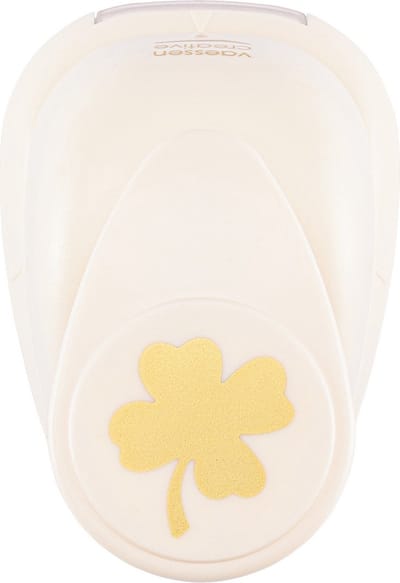 Vaessen Creative Pons - Figuurpons - Klavertje Vier - 2,4 x 2,1 cm