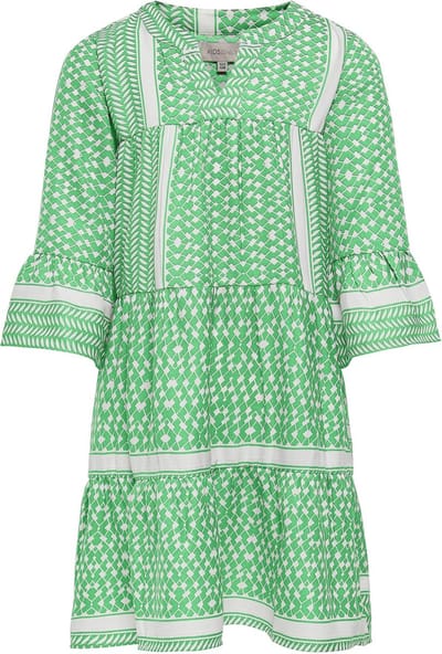 ONLY KOGALBERTE 3/4 DRESS PTM Meisjes Jurk - Cloud DancerAOP:Spring Bouquet - Maat 128