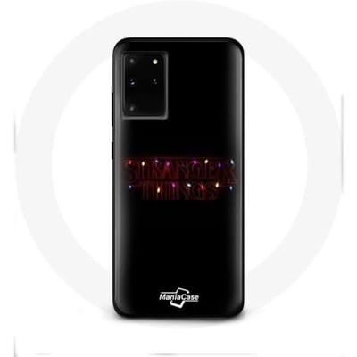 Coque pour Samsung Galaxy S11 Plus Stranger Things Affiche Logo Joyeux noël