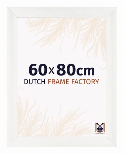 Fotolijst 60x80 cm - MDF - Wit Geveegd - Praag