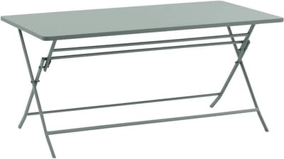 Hespéride - Tuintafel, inklapbaar, rechthoekig, olijfgroen, 6-zits, van staal