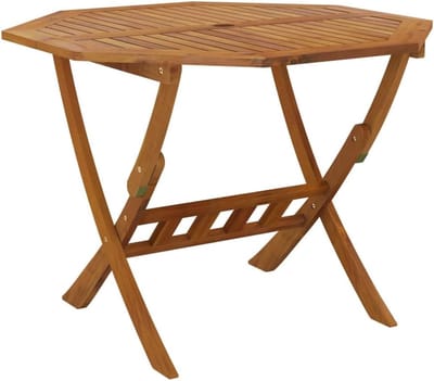 Tuintafel Massief Hout - Inklapbare Tafel - Buiten Eten - Rustieke Charme - 90x75 cm