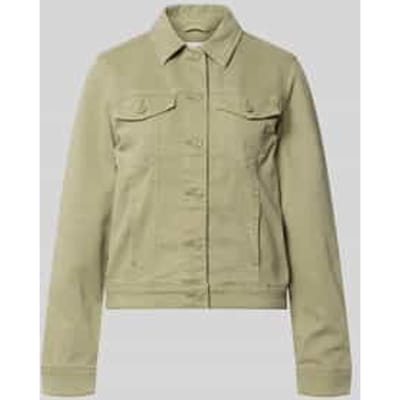regular fit jeansjack van katoenmix