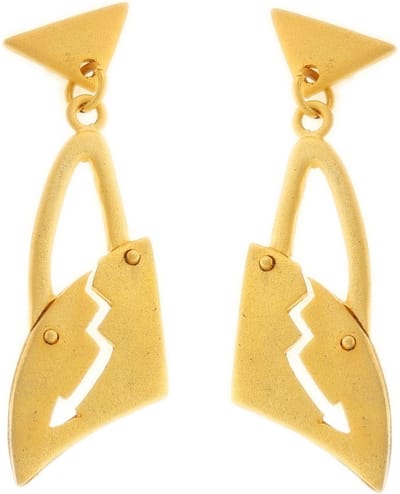 Behave - Oorhangers met pijlmotief - goudkleur - modern symbolisch