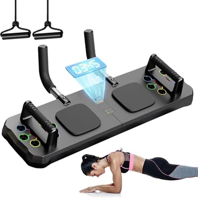Fitnessplank - Oefenplank - Hometraining - Verstelbare breedte - 33-44 cm - Zwart