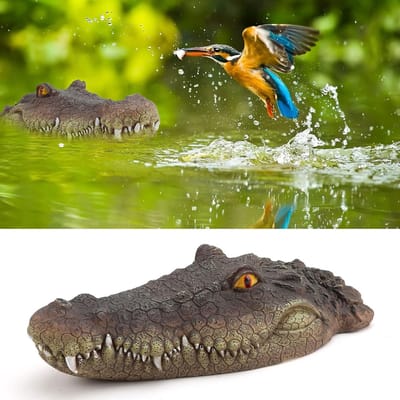 Drijvende Alligator Hoofd Decoy voor Vijverdecoratie en Bescherming - Realistisch Nepalligator voor Tuin en Buitenruimte