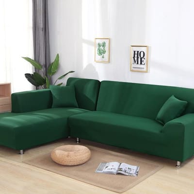 Bankhoes Spandex Effen Kleur Elastische Bankhoes Voor Woonkamer 1 /2 /3 /4 Set Zitter Modulaire Hoek Slipcovers Bank L-vorm 1-seat 90-140cm 1pc
