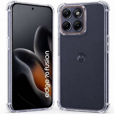 TechNow Hoesje geschikt voor Motorola Edge 70 Fusion Hoesje Screenprotector - Extreme Shock Case – Case Transparant