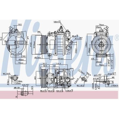 Compressor, airconditioner NISSENS 890322