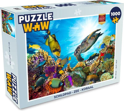 Puzzel Schildpad - Zee - Koraal - Legpuzzel - Puzzel 1000 stukjes volwassenen
