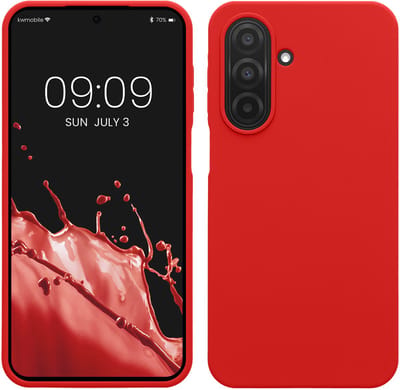 kwmobile telefoonhoesje geschikt voor Samsung Galaxy A27 5G - Hoesje met siliconen coating - Smartphone case in klassiek rood