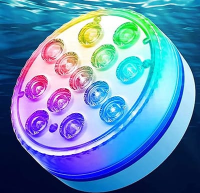 7cm LED zwembadlamp, onderwaterlamp (met afstandsbediening), 13 LED kralen, 16 kleuren, onderwaterlamp, vijverlamp, jacuzzilamp