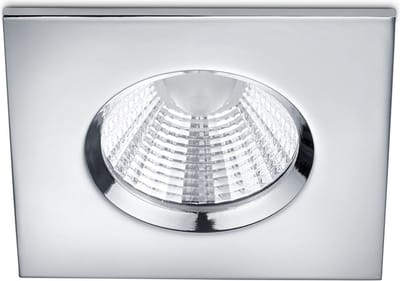 LED Spot - Inbouwspot - Trion Zagrona - 5W - Waterdicht IP65 - Dimbaar - Warm Wit 3000K - Glans Chroom - Aluminium - Vierkant
