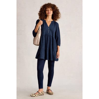 White Stuff Marlie Sparkle Tunic Dark Navy Taglia: 10 | Abiti in T-Shirt Outlet | Donna | Blu