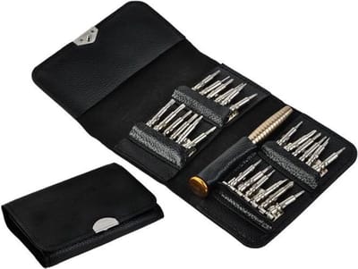 Okado Precisie Schroevendraaierset 25 Delig – Magnetisch – Torx en Bit Set – Voor Elektronica Reparatie – Inclusief Opbergcase – Zwart