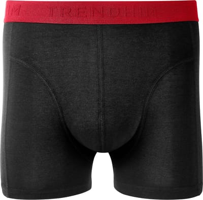FreeFeel | Zwarte bamboe boxershort met rode tailleband